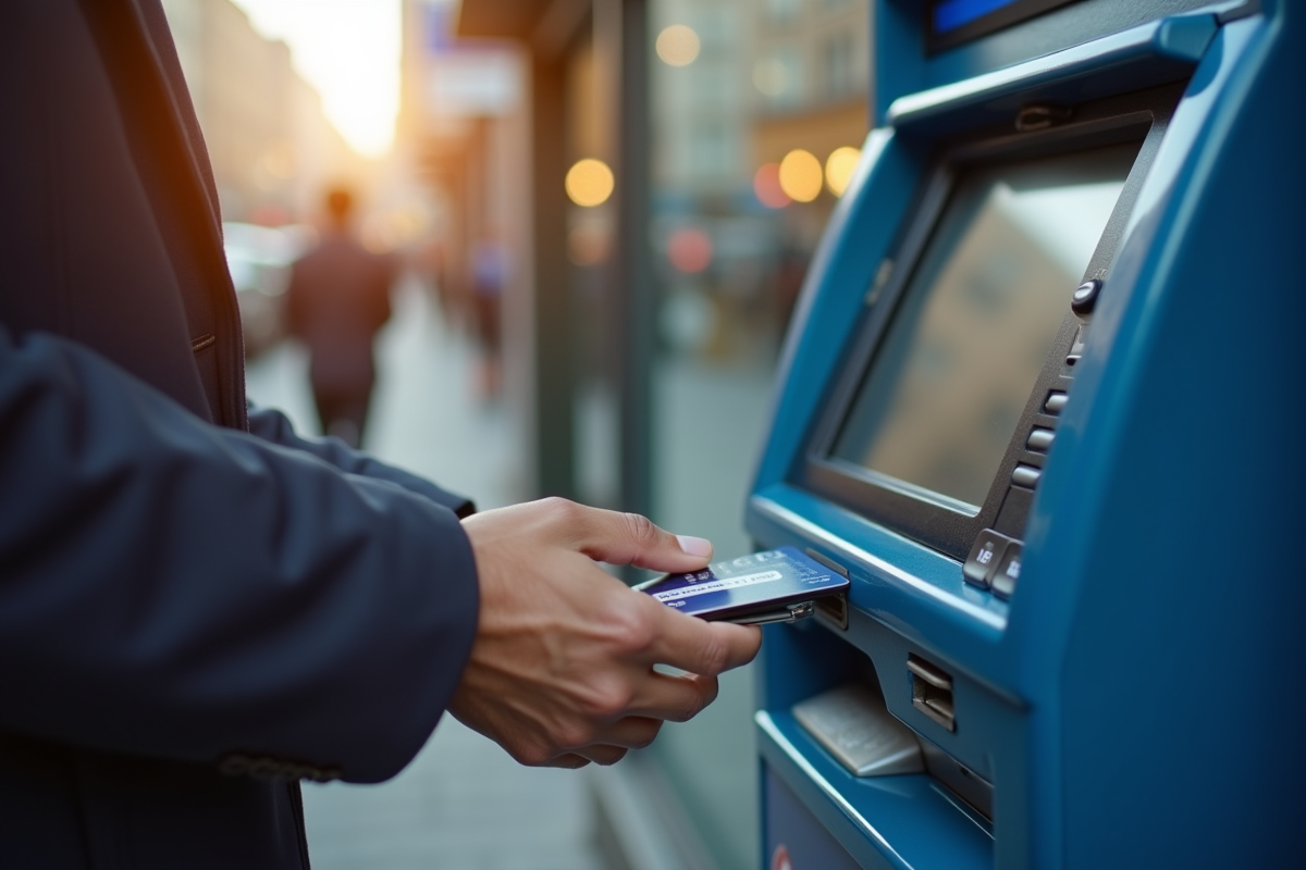 Client à un distributeur automatique avec un dispositif caché