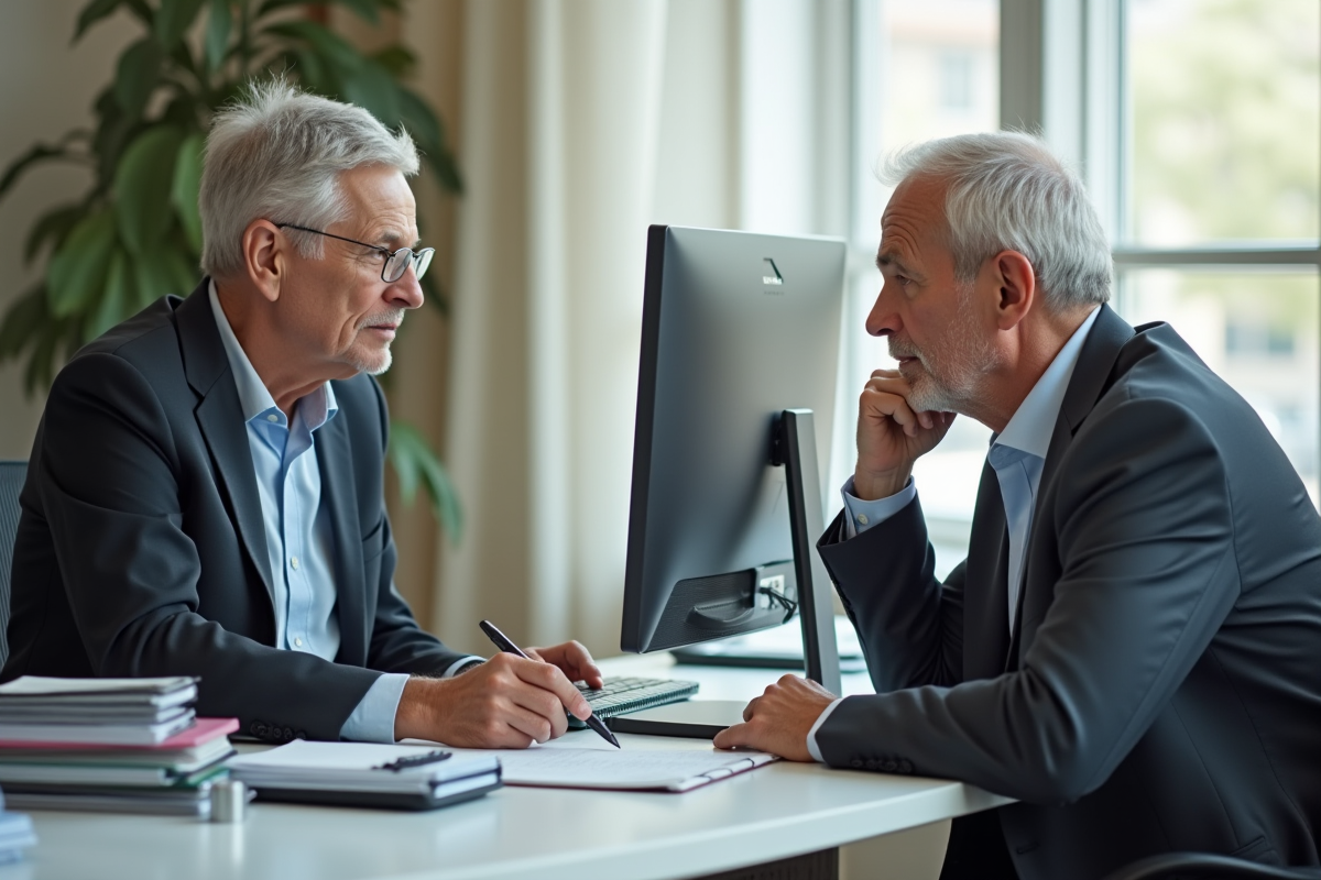 Conseiller financier expliquant l
