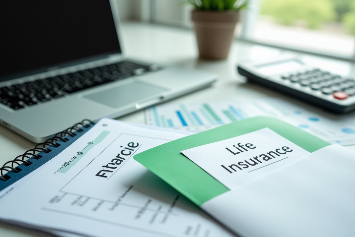 Enveloppe verte et blanche assurance vie sur un dossier financier