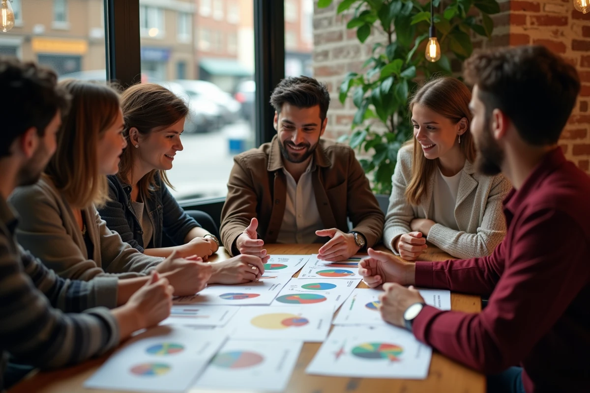 Jeunes discutant autour d